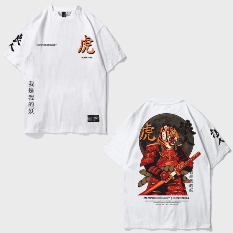 Kaos Baju Tshirt MEMPHIS ORIGINS Ronintora White
