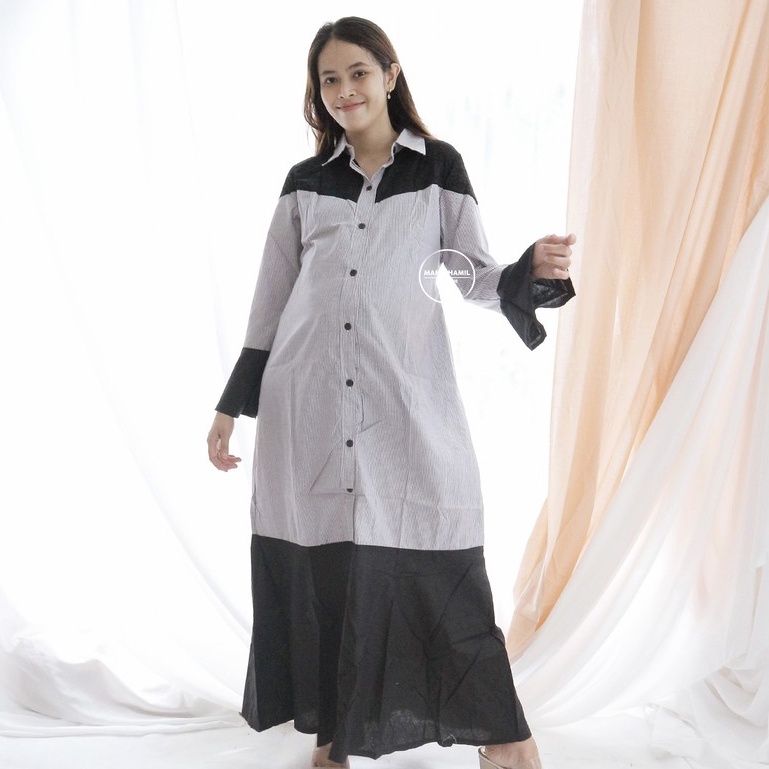 MAMAHAMILl Baju Hamil Menyusui Muslim KEKINIAN DRESS MUSLIM Wear AISYAH GAMIS - GMS 261