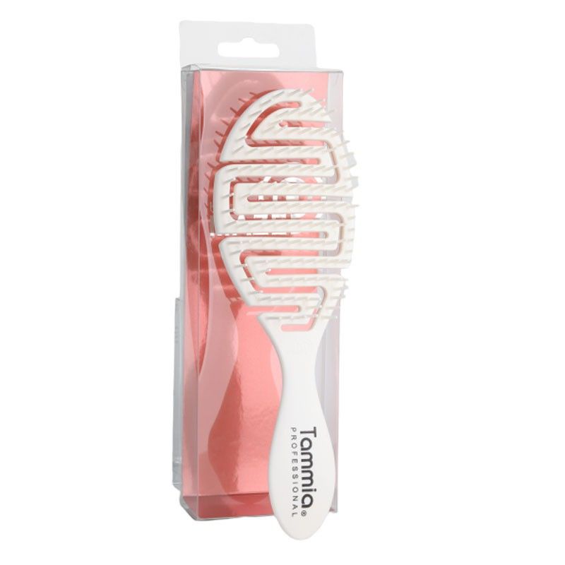 Tammia Maze WTF-004 Oval Flex Brush White - Sisir Rambut