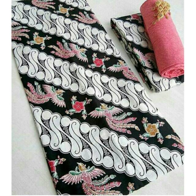 Kain batik murah motif seno putih sedang diskon