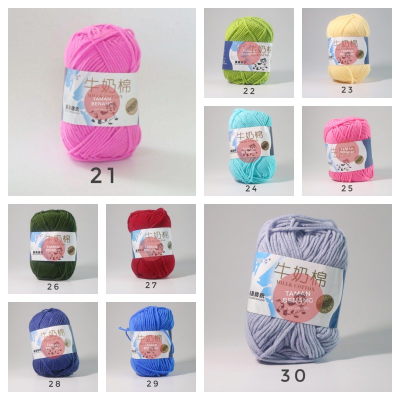 Benang Rajut Katun Susu (Katalog 21-40)