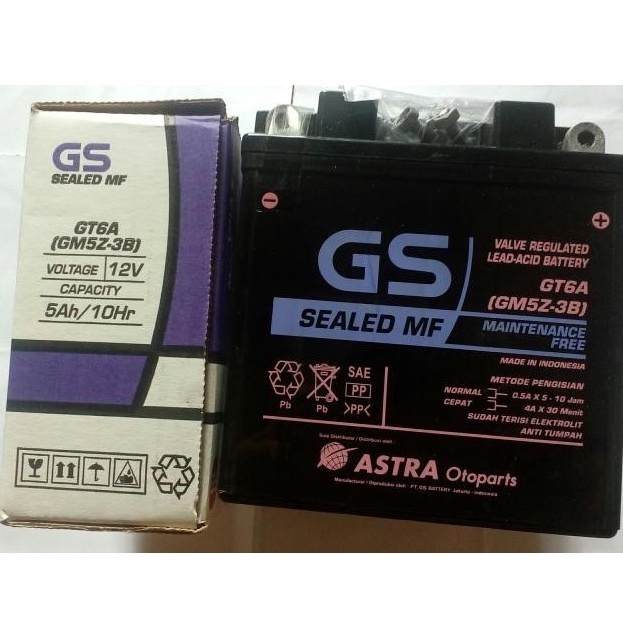 AKI / ACCU MOTOR jupiter mx lama, vega R GS ASTRA GM5Z-3B MF, AKI KERING