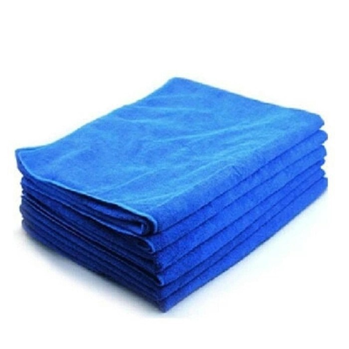 Kain Lap Microfiber Micro Fiber Cleaning Cloth 30x30cm Biru Shopee