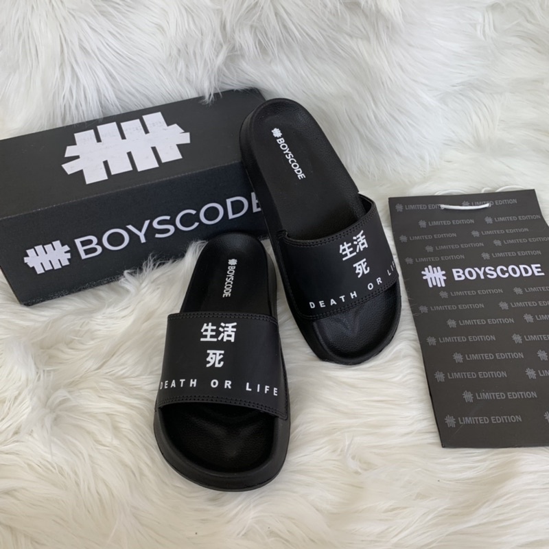 [BOYSCODE] Sendal Selop Pria Wanita Distro Death Or Life / Sendal Slide Pria / Sendal Flip Flop