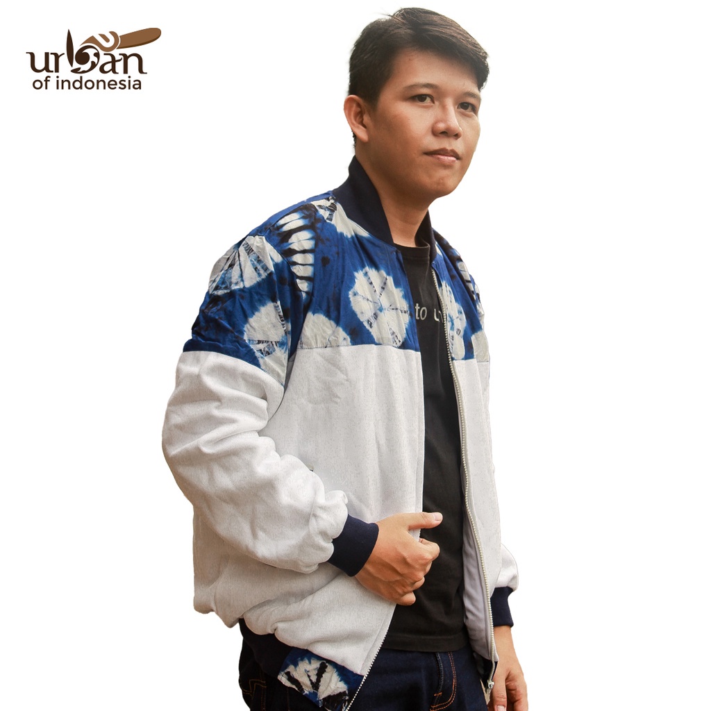 Jaket Batik Urban of Indonesia Blue Tie Dye Celup
