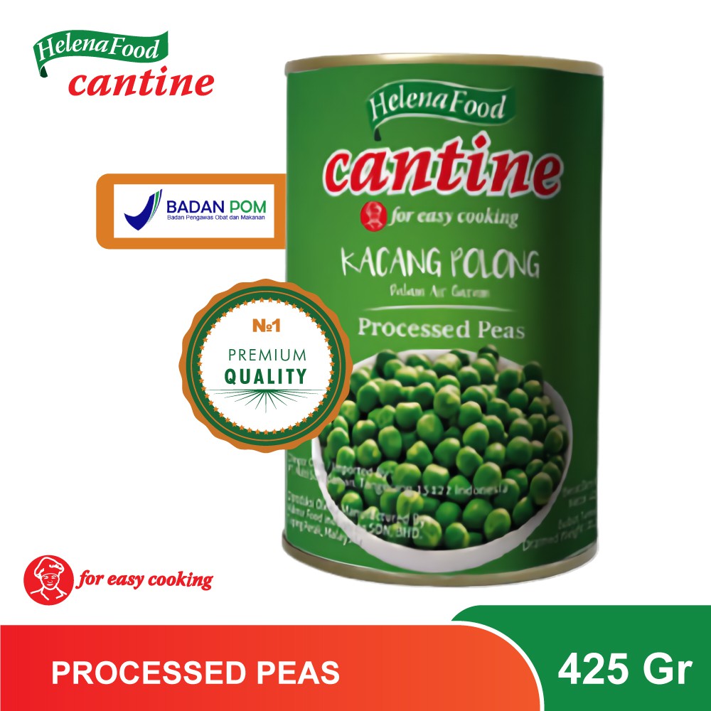 

Kacang Polong kemasan kaleng/Cantine/Processed Peas 425 g