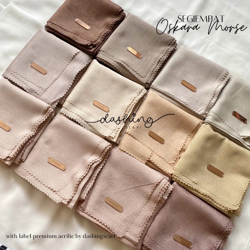 [𝗖𝗟𝗘𝗔𝗥𝗔𝗡𝗖𝗘 𝗦𝗔𝗟𝗘] HIJAB SEGIEMPAT OSKARA WAFFLE MORSE LASERCUT/SEGIEMPAT WAFFLE LASERCUT