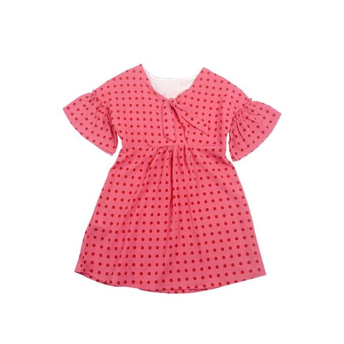 Kids Icon - Dress Anak Perempuan Curly Pink Polkadot - Lyd00400190