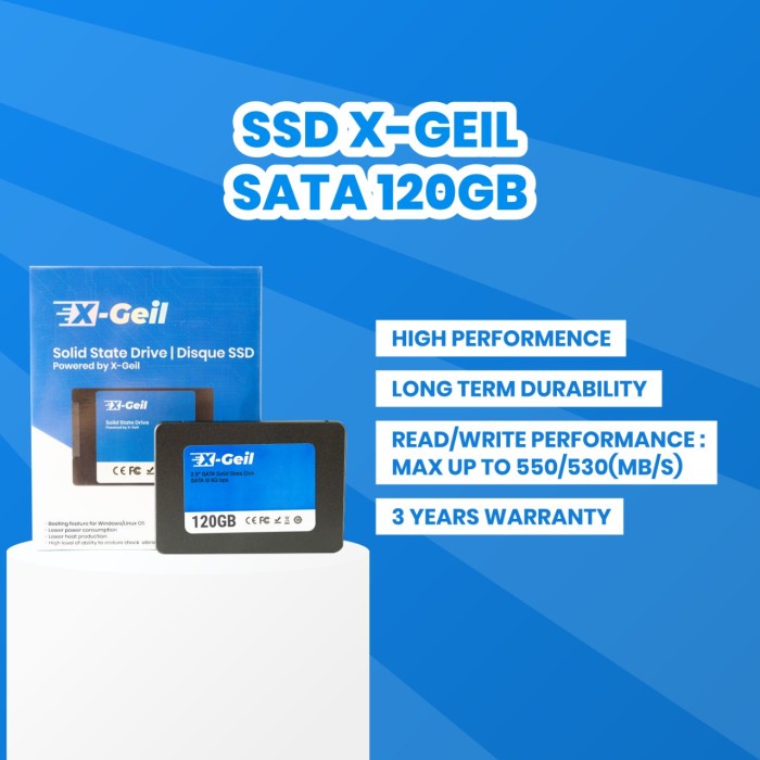 X-GEIL SSD 120GB SATA III GARANSI 3 TAHUN