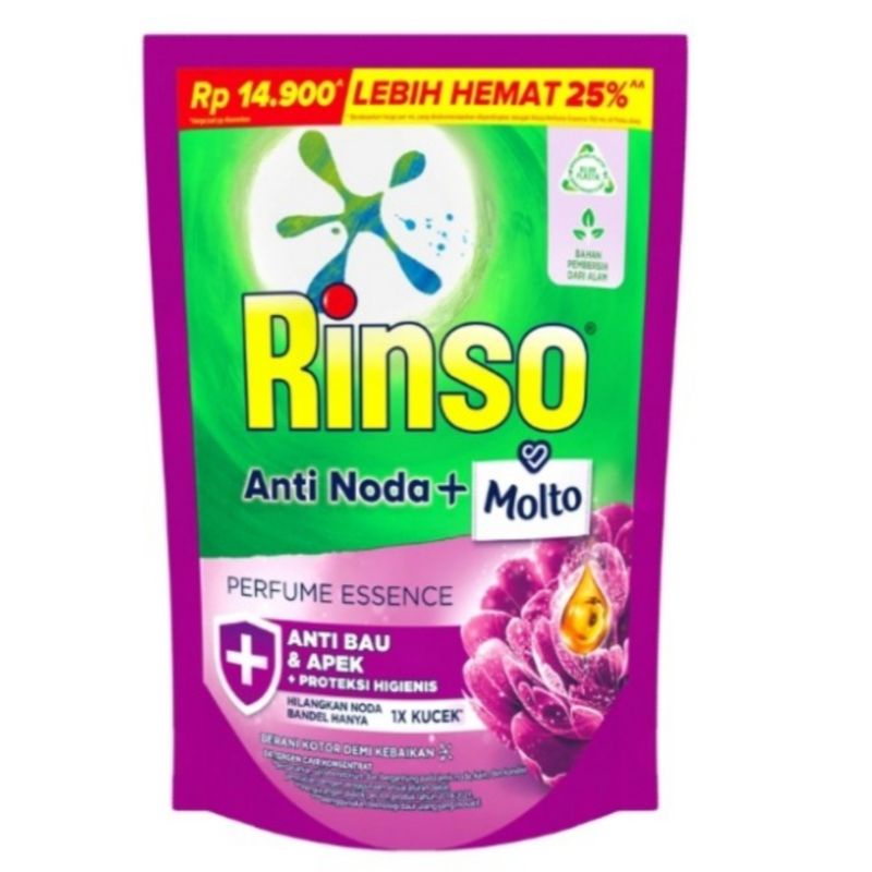 Rinso Molto Deterjen Cair  750 Ml - Deterjen Parfum, Deterjen Pewangi