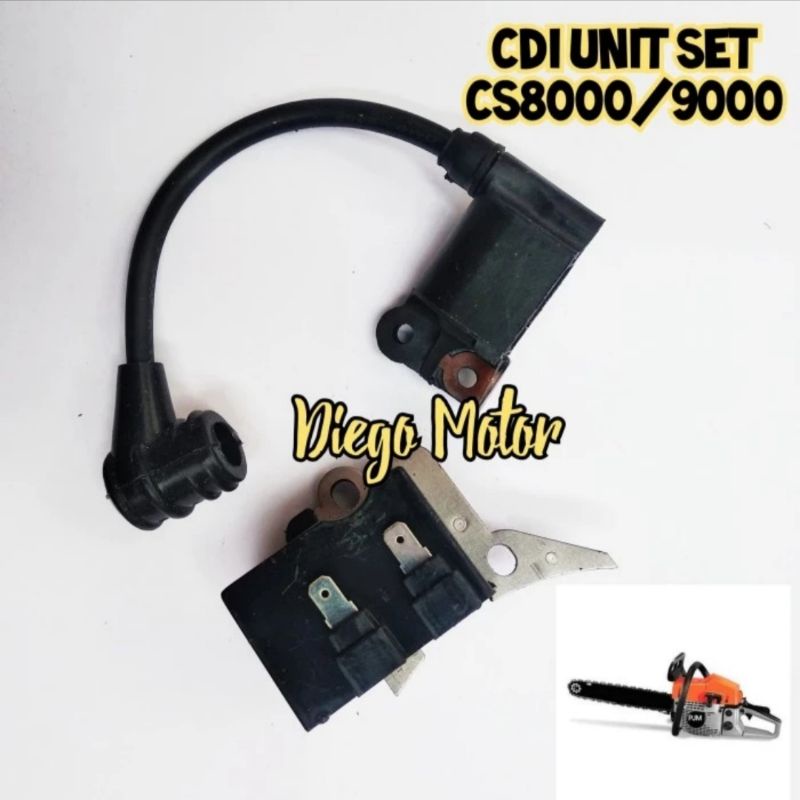 CS8000 9000 Cdi + Coil Koil Busi Mesin Chainsaw Senso Preco Max power dll