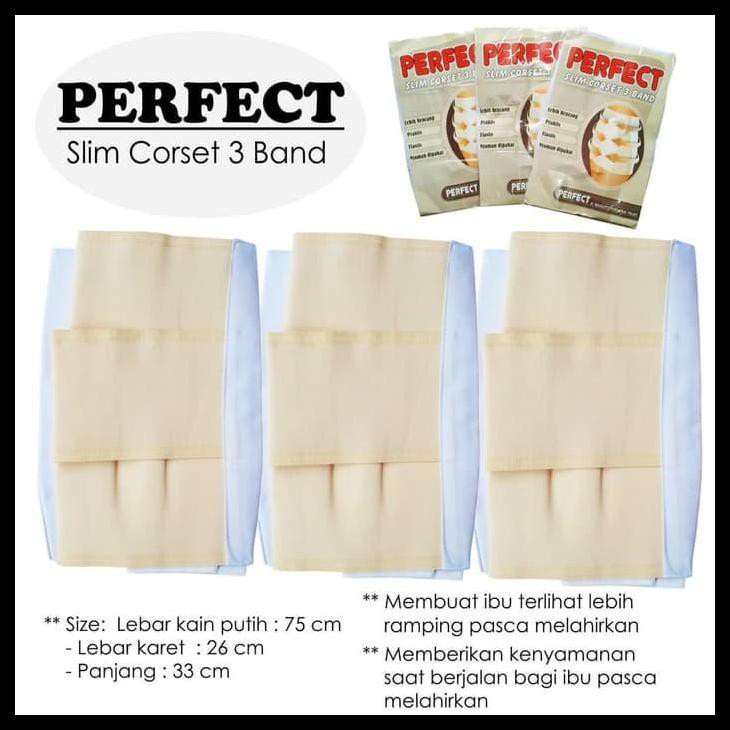 Korset / Stagen Gurita Ibu Perfect Slim 3 Bands Perekat Setelah Melahirkan Sabuk Hamil