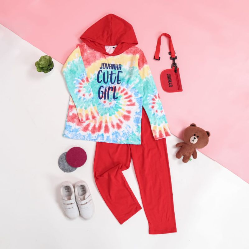 SET HOODIE TIEDYE FREE DOMPET CANTIK