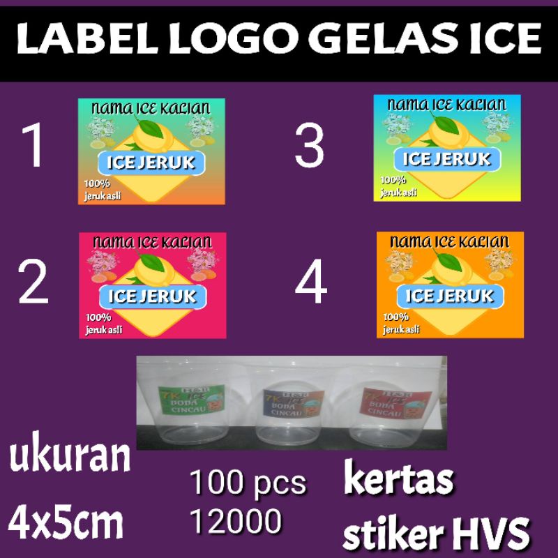 

100 pcs harga 12000.label logo es jeruk
