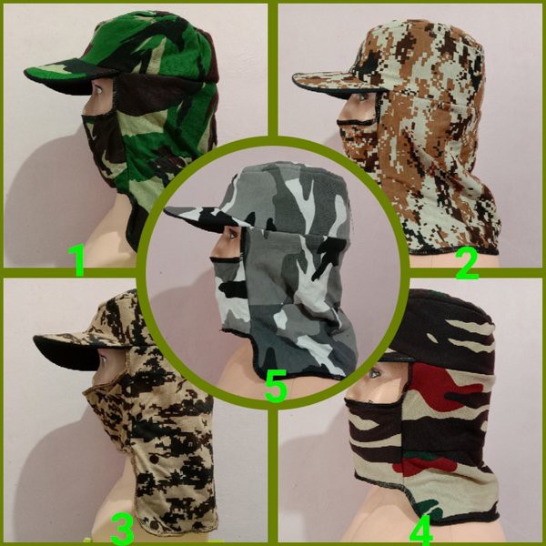 Unik Topi Jepang Masker Loreng Army Berkualitas