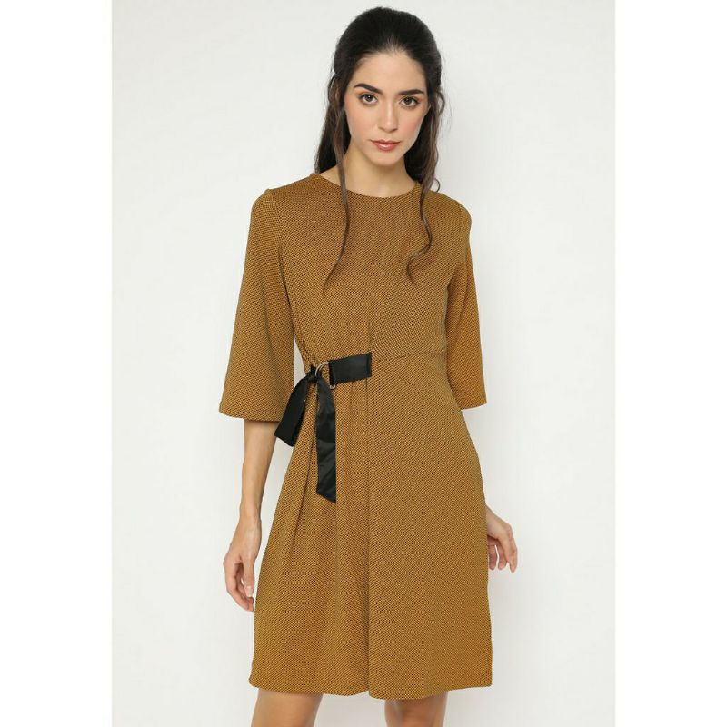 Le Rosetz - Side Belted Dress / dress / midi dress / dress kerja / dress kantor / baju kerja