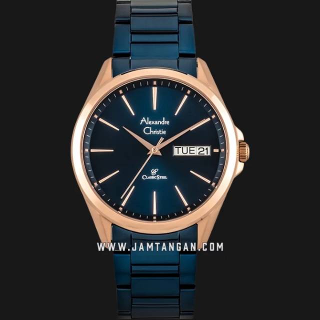 Alexandre Christie AC 8592 ME BURBU Men Blue Dial Blue Stainless Steel