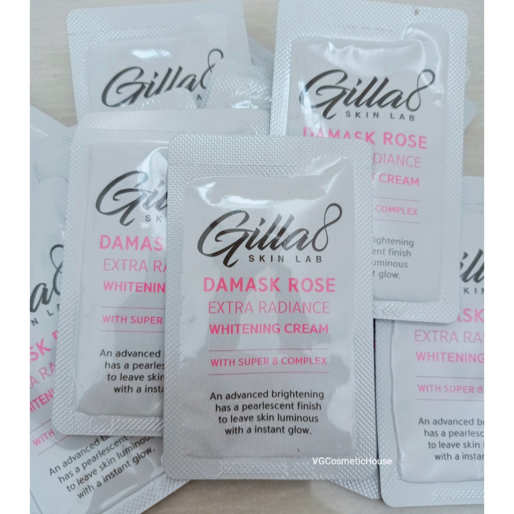 cara pakai gilla8 damask rose extra radiance whitening cream