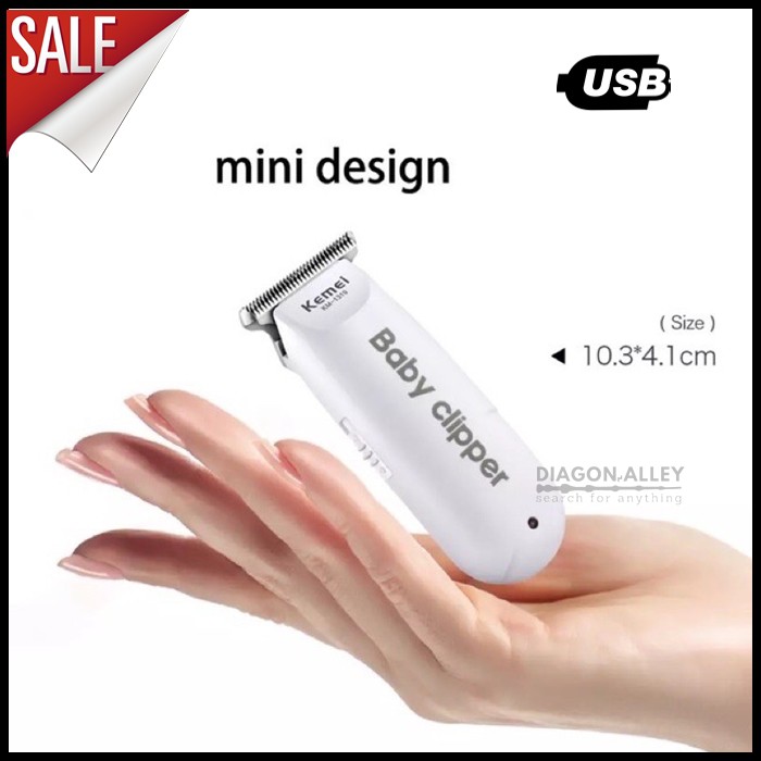 Clipper Rambut Bayi Anak Alat Cukur Kemei Mini USB Baterei