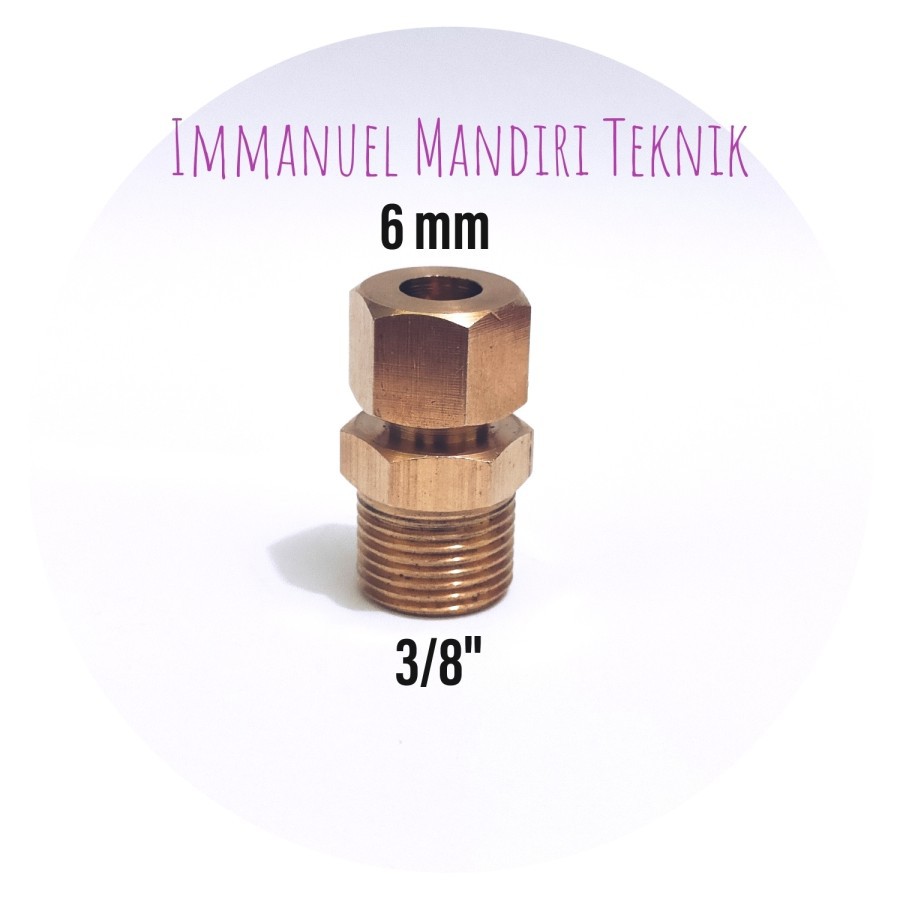 Nepel Pipa Tembaga 3/8 x 6 mm / Konektor Pipa Tembaga - Cincin