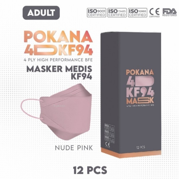 MASKER POKANA KF94 4D ISI 12PCS