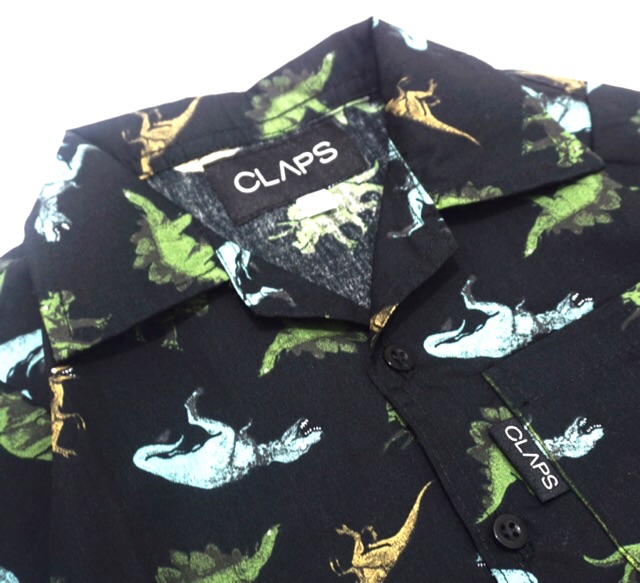 CLAPS - Dino Loose Fit Print Shirt (Kemeja Anak)