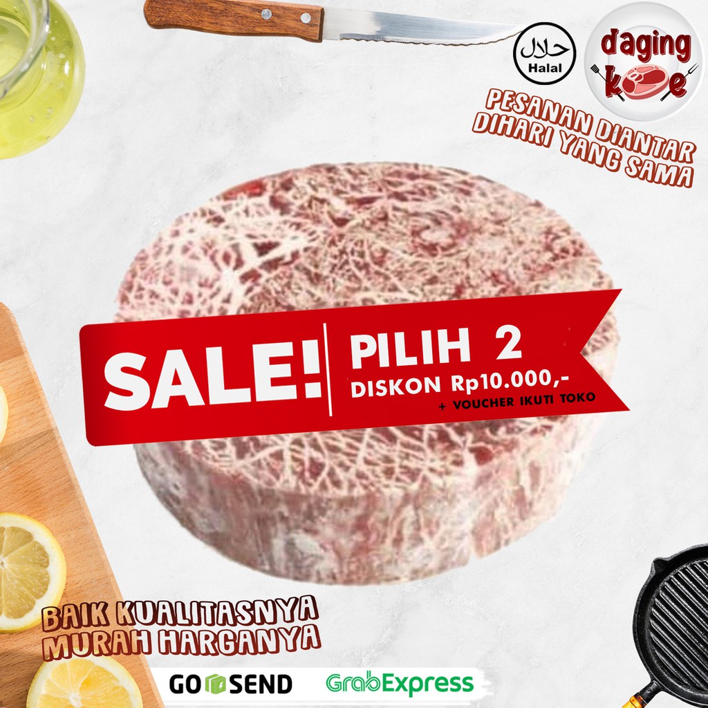 

DAGING SAPI TENDERLOIN ROUND MELTIQUE STEAK 200gr DK061