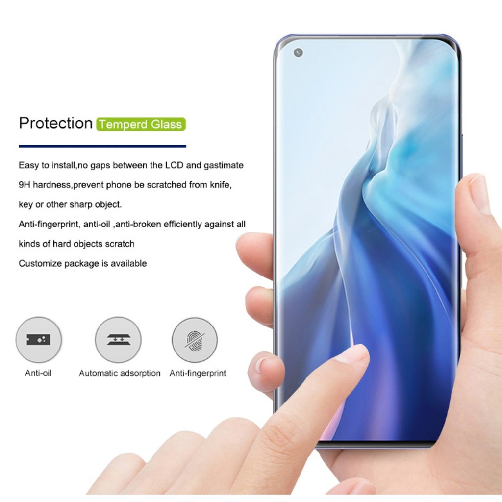 UV Light Curved Tempered Glass XIAOMI MI 11 MI11 anti gores