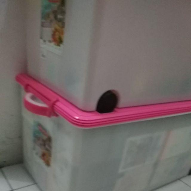 Container Lionstar Vigo Box Beroda 72 Liter Plastik Tebal Lion Star Kotak Penyimpan Mainan Katering