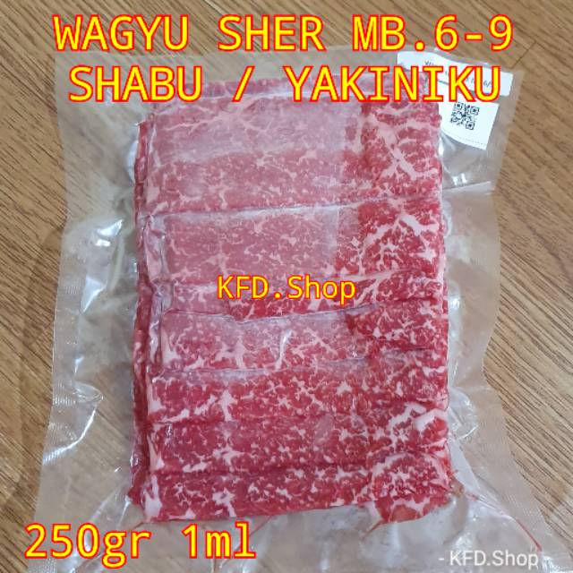 

WAGYU SHER SHABU / YAKINIKU MB.6-9 250gr 1ml