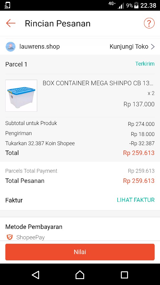 Box Container Mega Shinpo Cb 130 / Tempat Penyimpanan Barang Serbaguna
