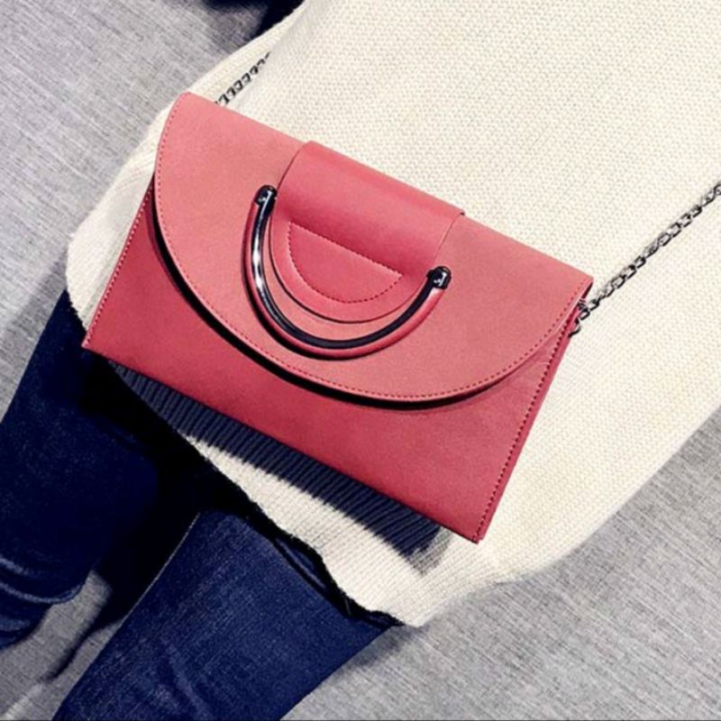 TW1823 Clutch Wanita Premium Impor Dengan Tali Panjang Slingbag Elegan