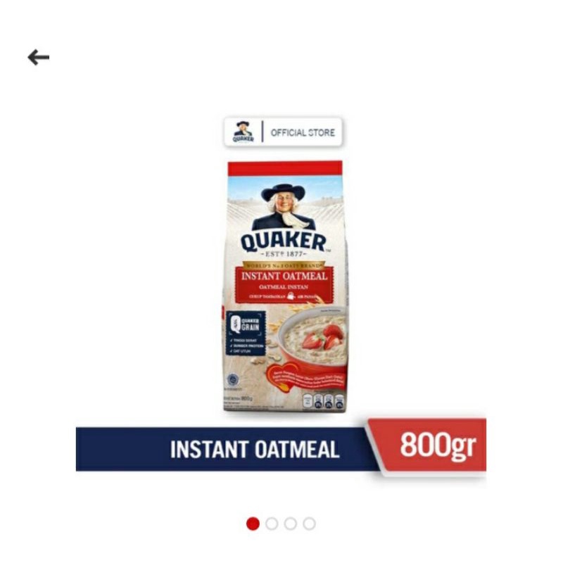 

Quaker Instan Oatmeal makanan sereal gandum 800gr