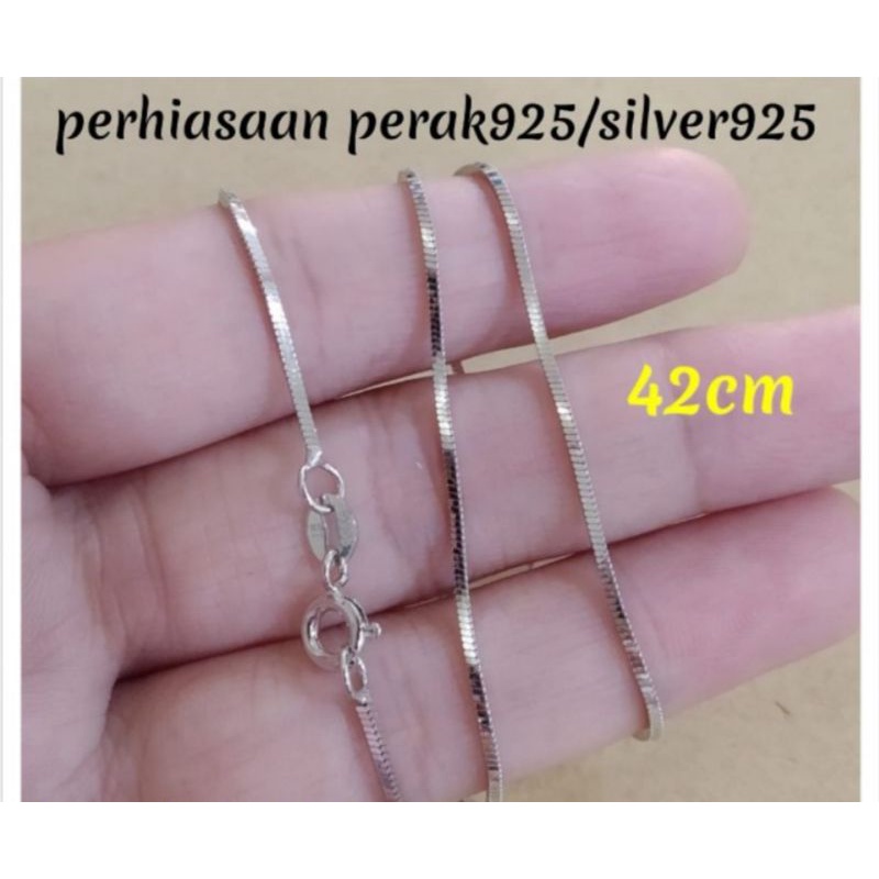KALUNG KASANDRA KOTAK 3,5GRAM PUTIH PERAK 925 #ffa