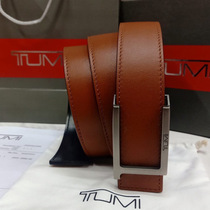 Tumi T buckle Leather reversible belt