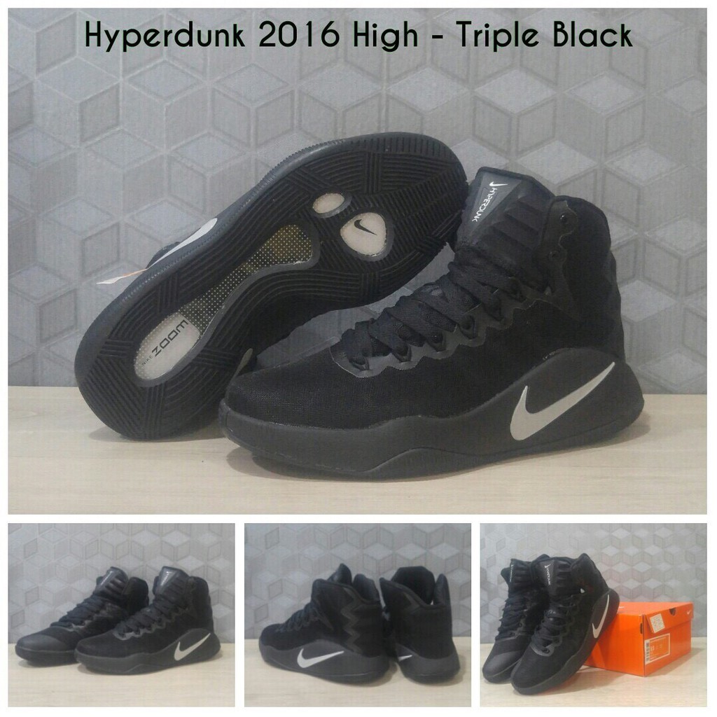 Sepatu Basket KuliahSepatu Basket Nike Hyperdunk 2016 High Black