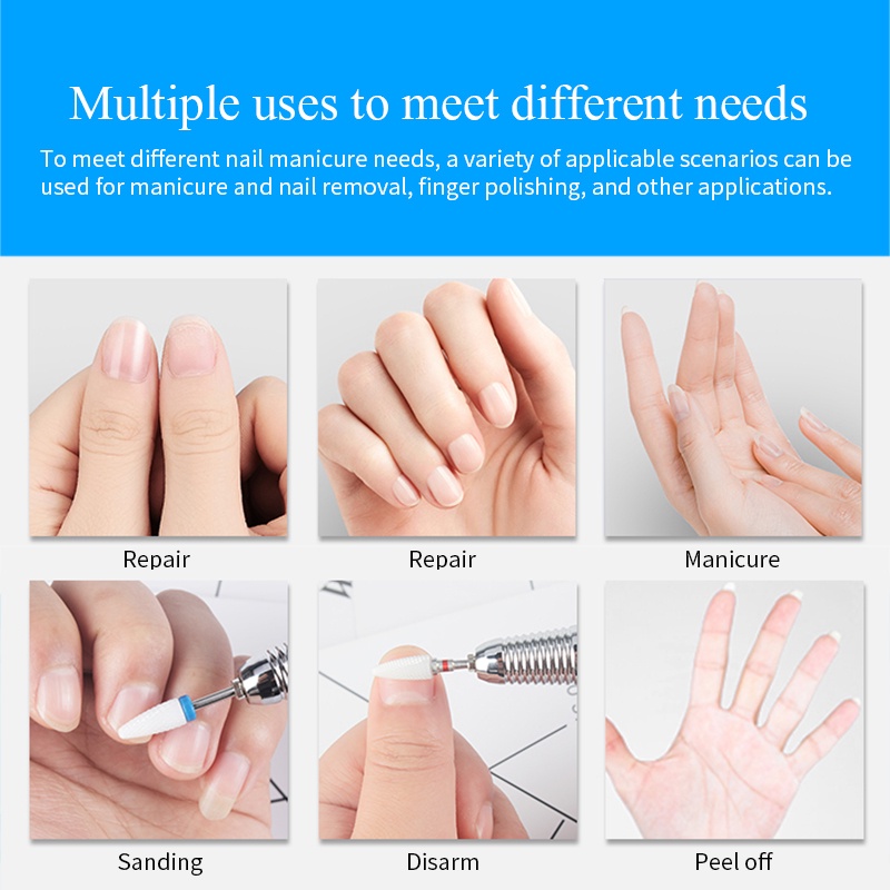 1pc Mata Bor Kuku Elektrik Bahan Keramik Untuk Manicure / Pedicure