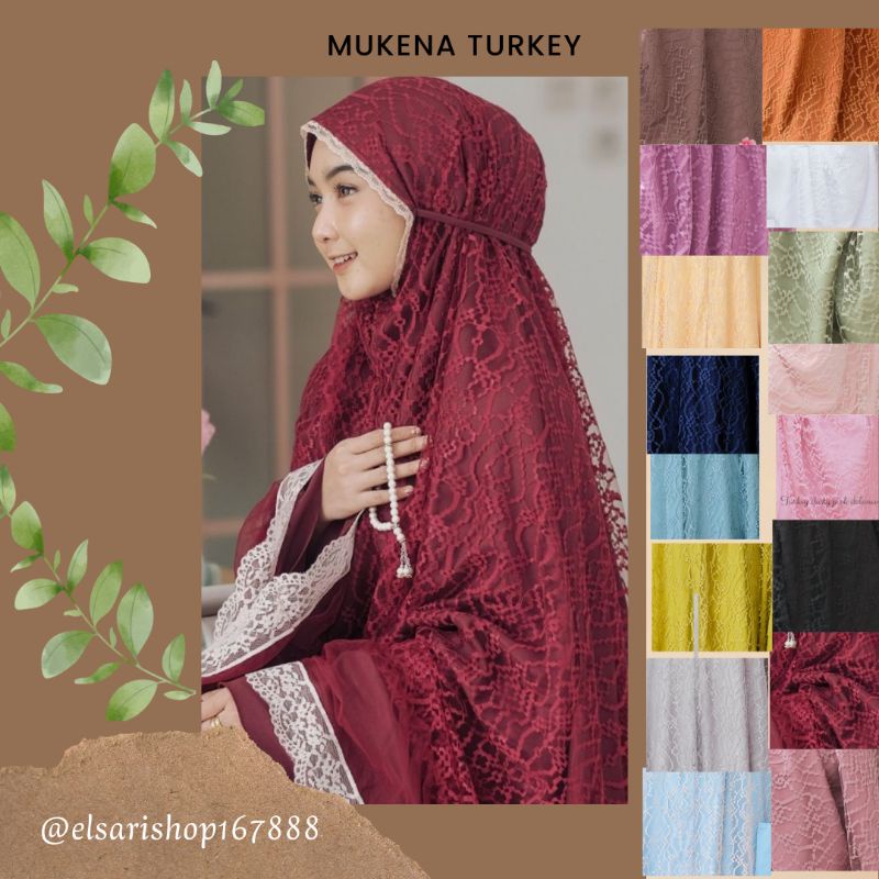 mukena Turkey dewasa jumbo dalanova terbaru mewah brukat premium original