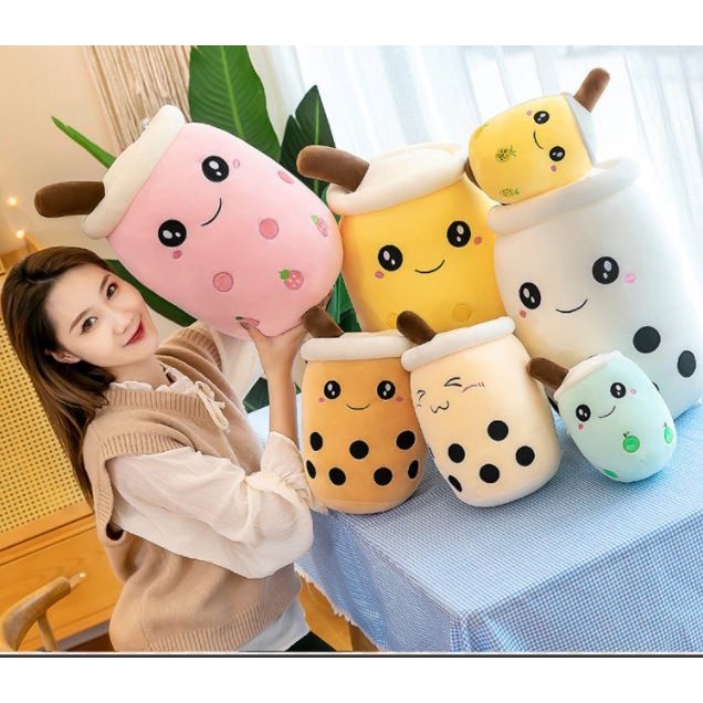 Boneka BOBA Bubble Milk Tea Lucu Random - Boneka Viral Premium Quality - Tinggi 35cm