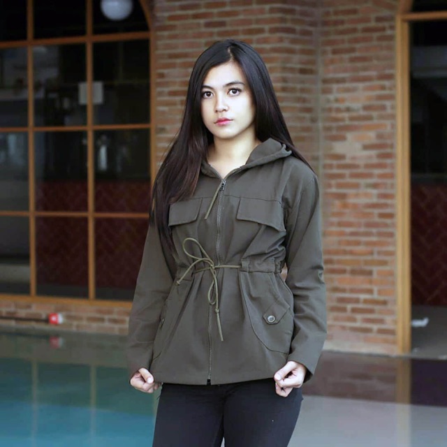 JAKET PARKA WANITA ARMY / KEMEJA JAKET / OUTER WANITA- ROW 017