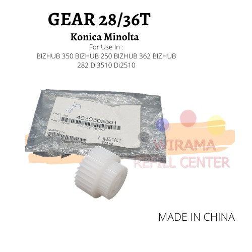 GEAR 28-36T KONICA MINOLTA Bizhub 250 350 282 2510 3510 ORIGINAL