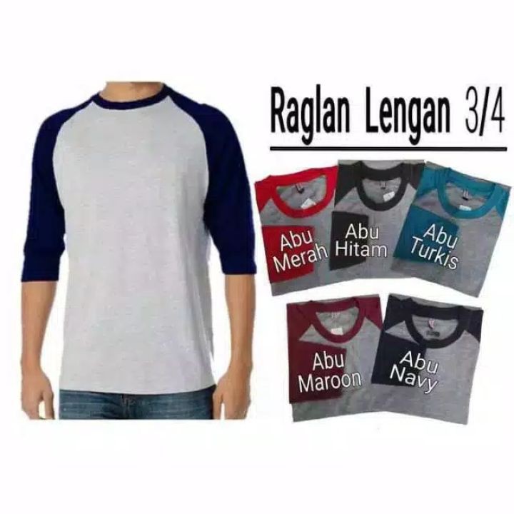  KAOS  RAGLAN PRIA  KAOS  PRIA  LENGAN  3  4  KAOS  PRIA  KAOS  