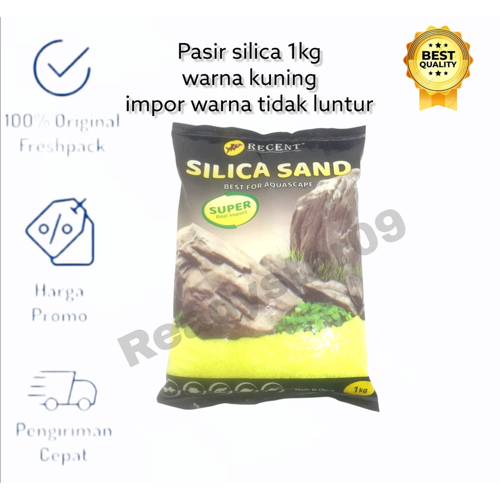 Pasir silika silica recent kandila 1kg warna kuning