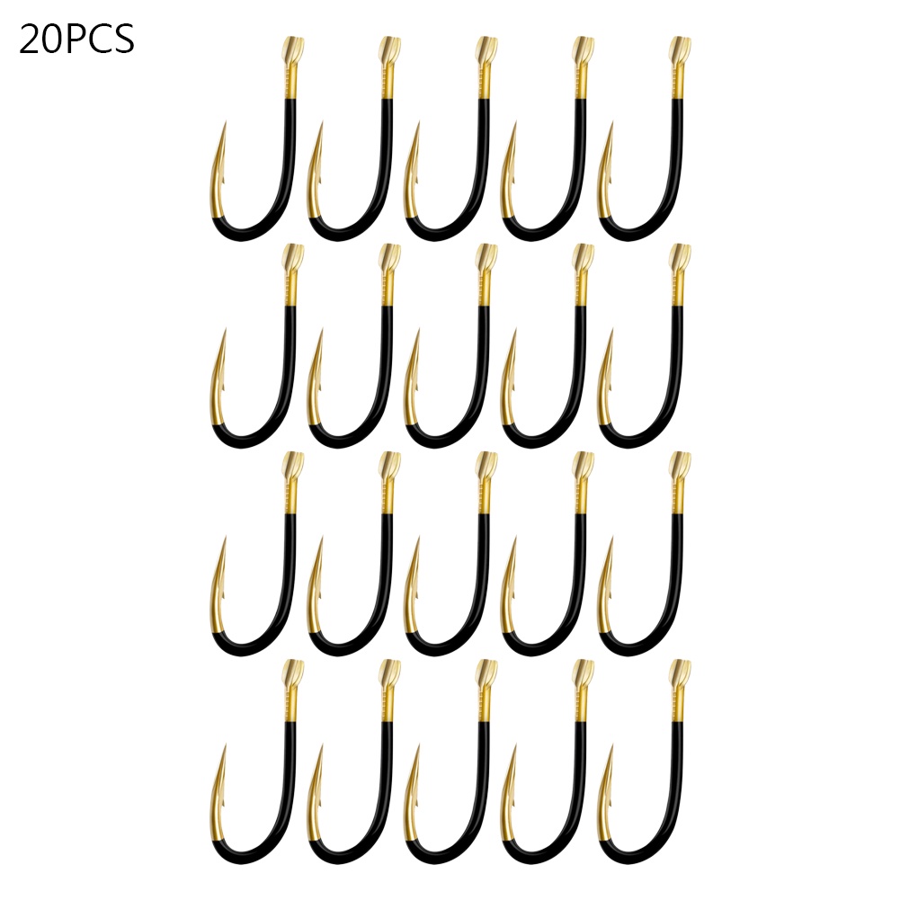 [Jianxin] 20Pcs Titanium Alloy Fishing Barbed Hook Worm Bait Holder Fish Tackle Tools