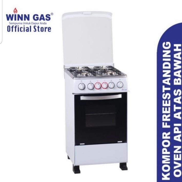 Winn Gas Kompor Gas Freestanding Standing 4 Stove + OVEN 5060