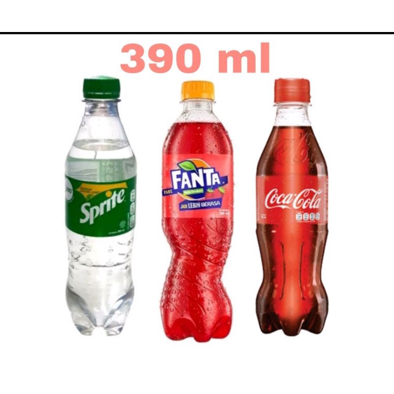 

coca cola / Fanta / Sprite botolan 390ml ( eceran )