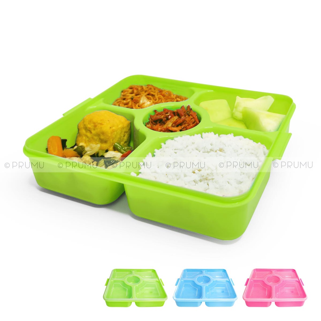 Kotak Makan Catering 5 Sekat - Kotak Bekal - Tempat Makan - Lunch Box - Clio Lunch Box Bento