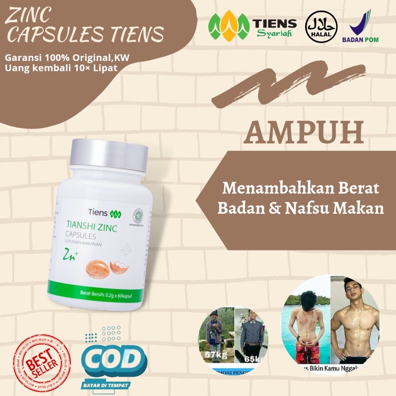 [SALE 2.2] PENGGEMUK BADAN ||PENGGEMUK TIENS || PENGGEMUK BADAN TIENS|| ZINC KAPSUL || PENAMBAH BERA