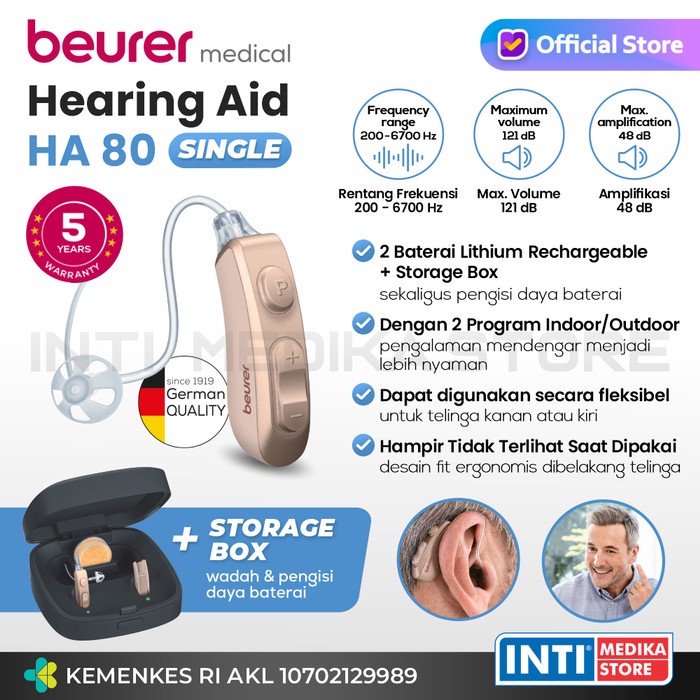 Beurer - Digital Hearing Aid Ha 80 Single Alat Bantu Dengar #98