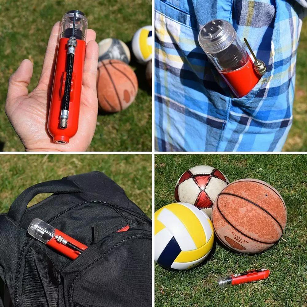 Lanfy Ball Pump Portable Untuk Sport Pompa Angin Selang Jepit Basket Dengan Jarum Air Ball Pump